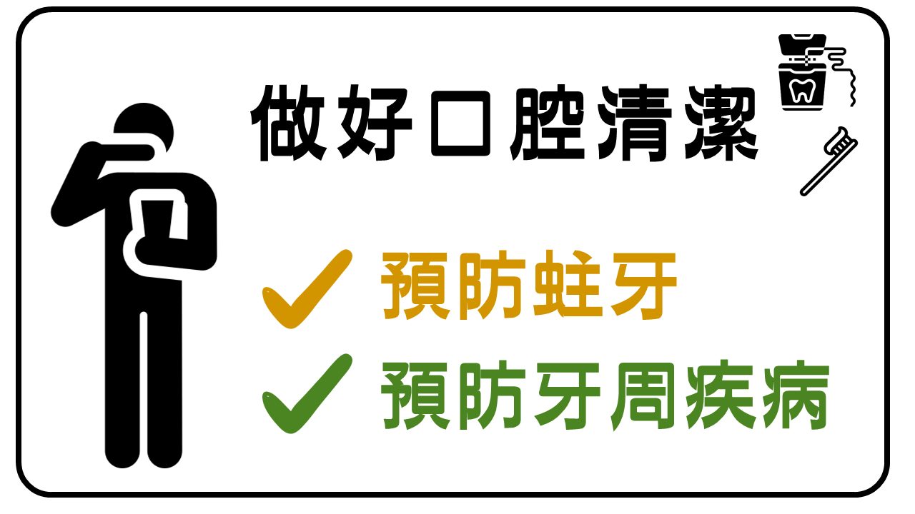 做好口腔清潔，預防蛀牙與牙周病